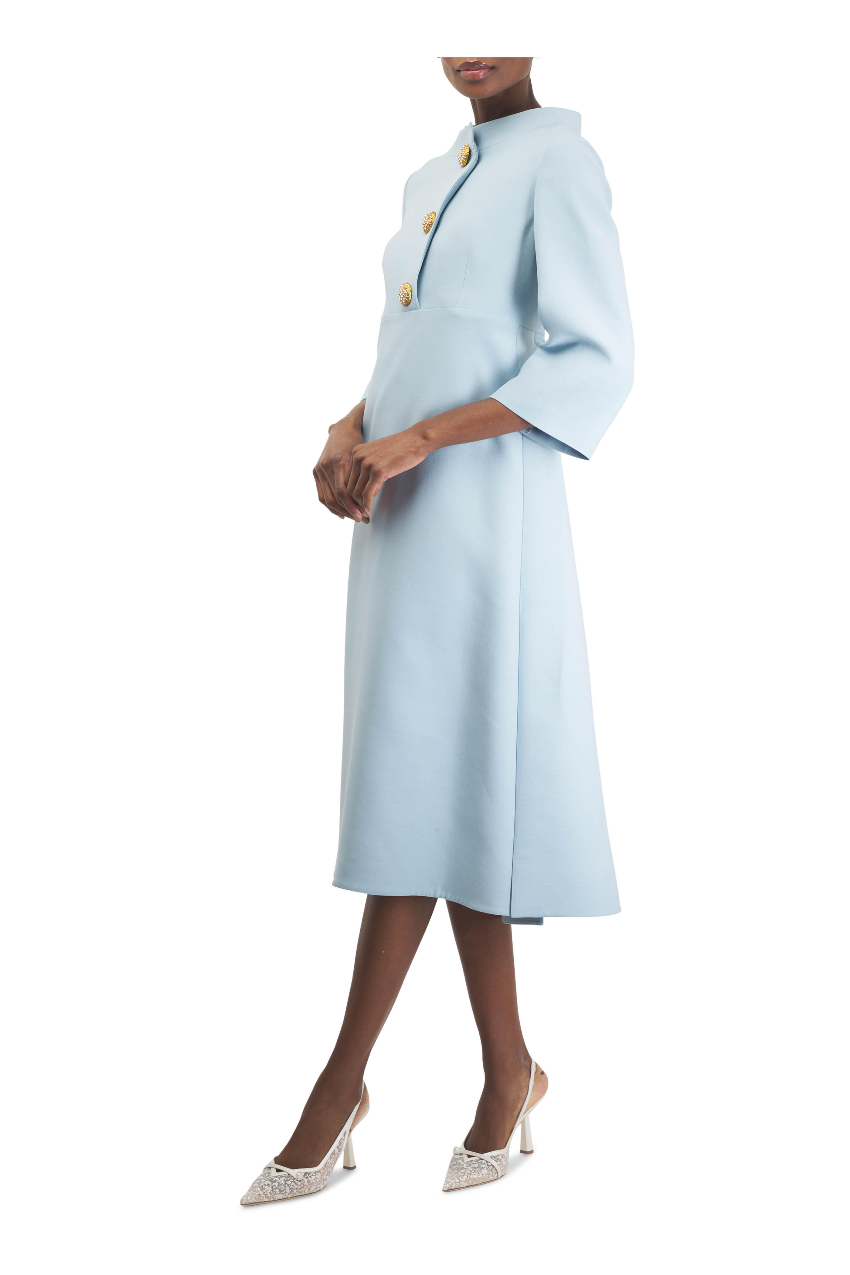 Jimmy Choo - Amita Ivory & Silver Tulle Slingback Pump, 85mm