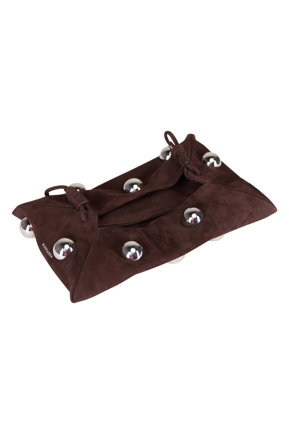 Altuzarra Mini Origami Brown Suede Beaded Crossbody - view 4