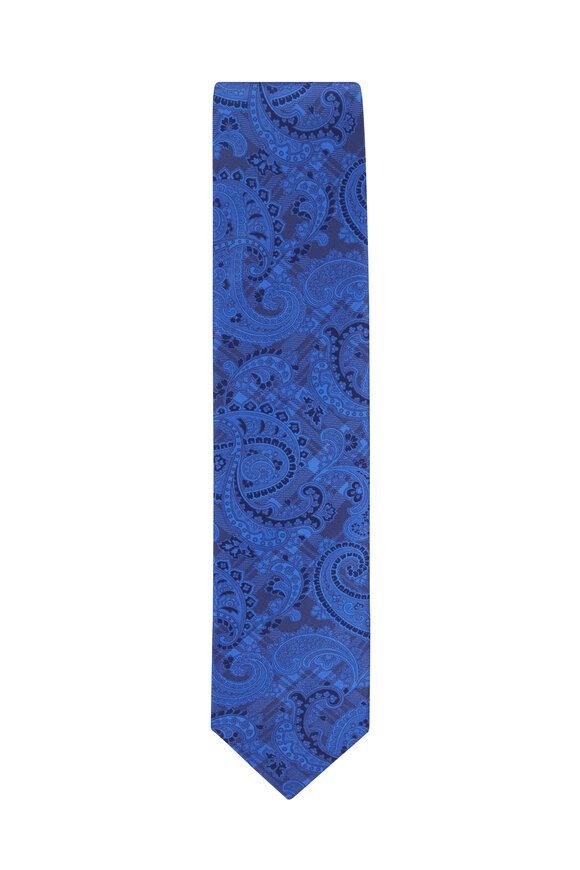Dolce Punta - Blue Paisley Silk Necktie