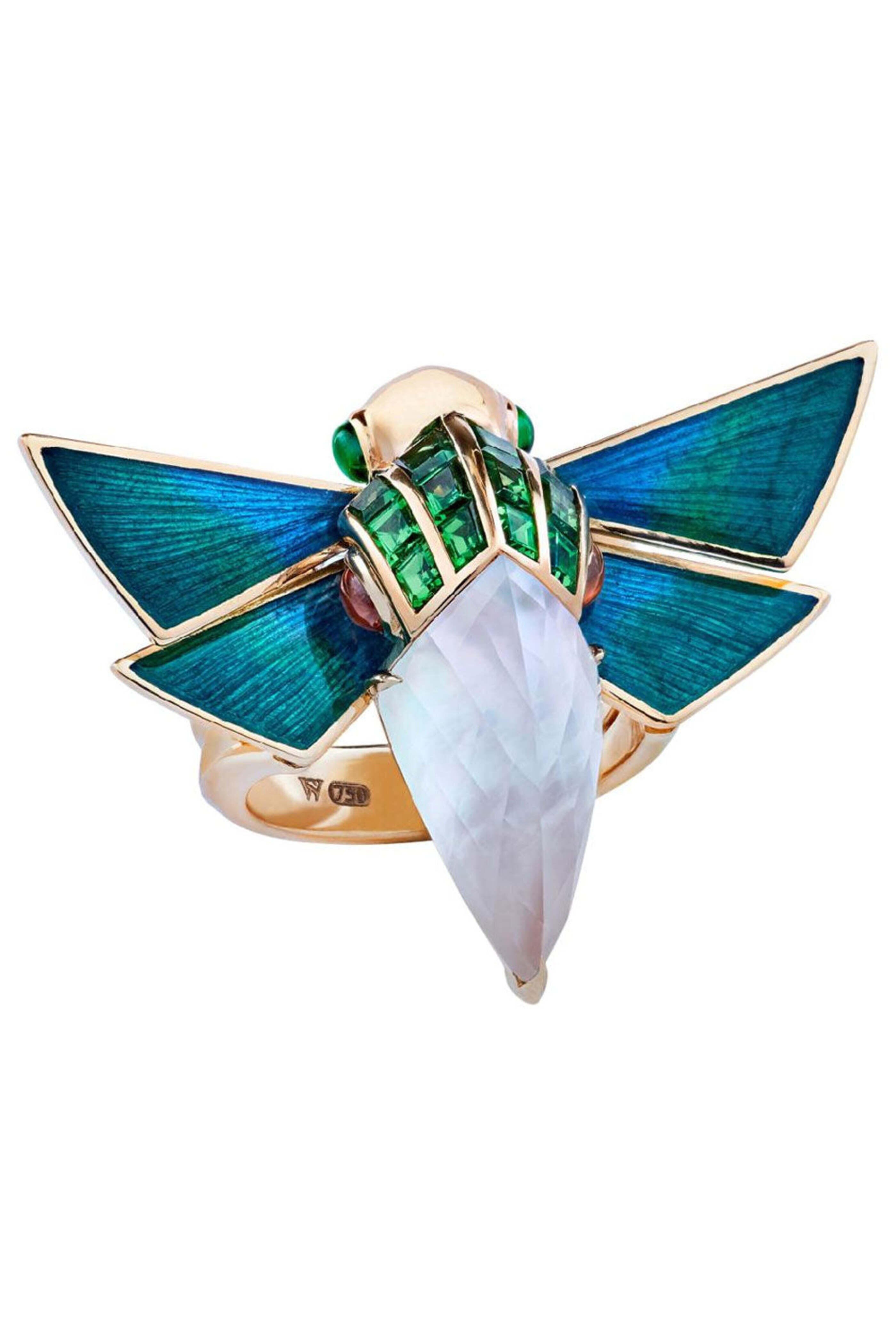 Stephen Webster - Mother of Pearl Jitterbug Cuckoo Bee Ring