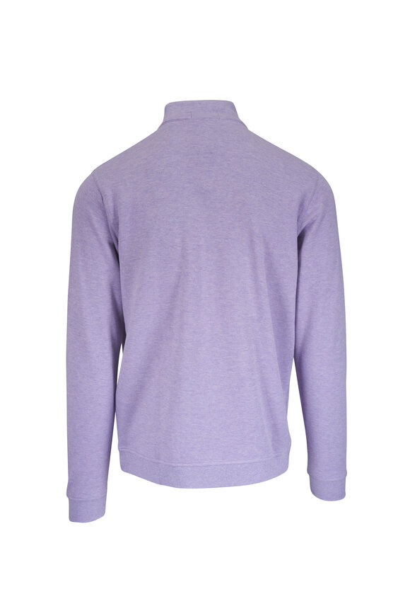 Peter Millar Crown Comfort Violet Cotton Quarter Zip Pullover - view 5