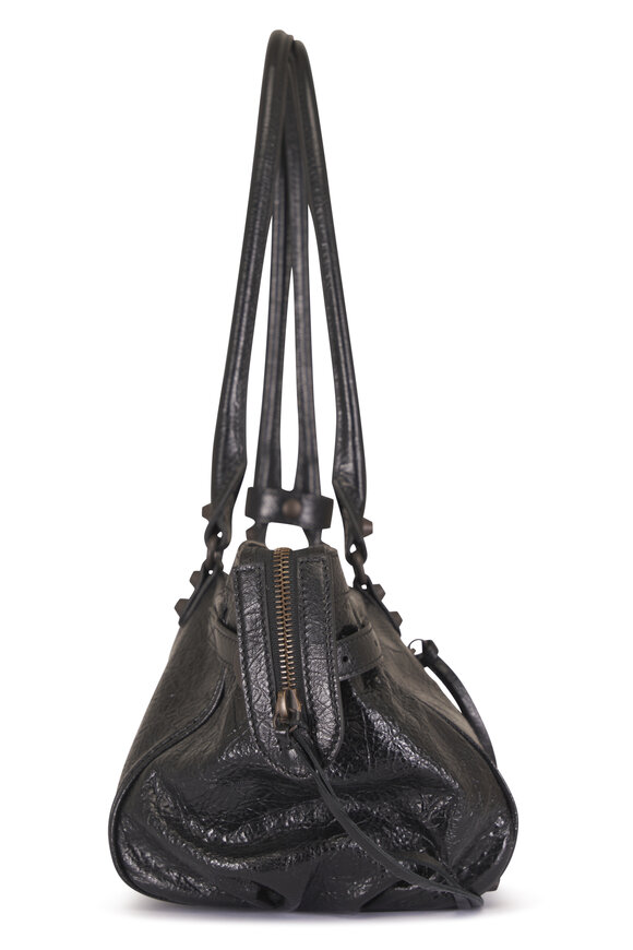 Balenciaga E/W Le City Black Textured Leather Bag - view 5