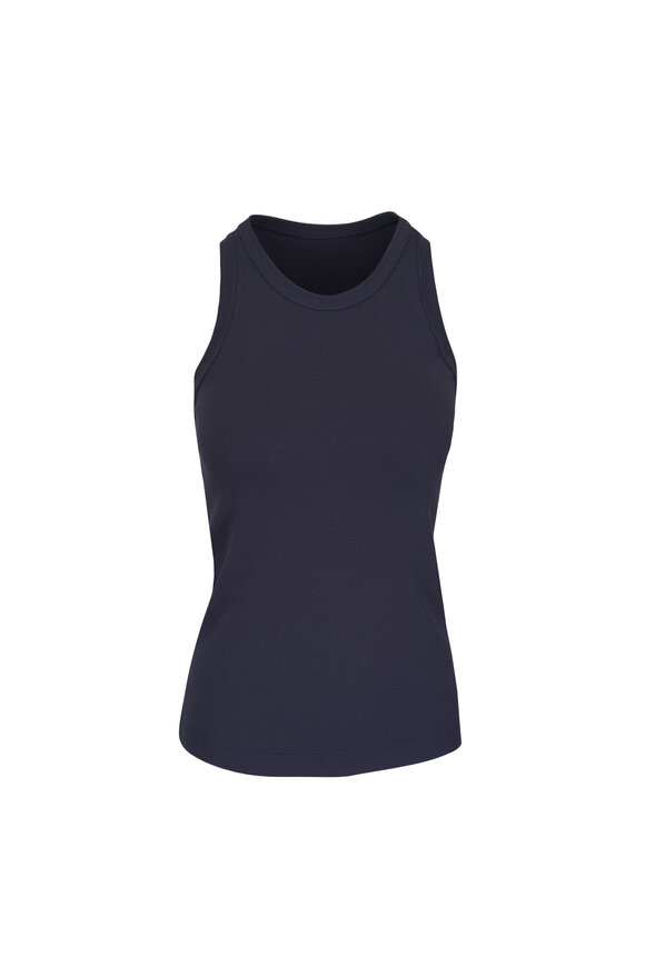 Brunello Cucinelli Midnight Monili Trim Rib Tank
