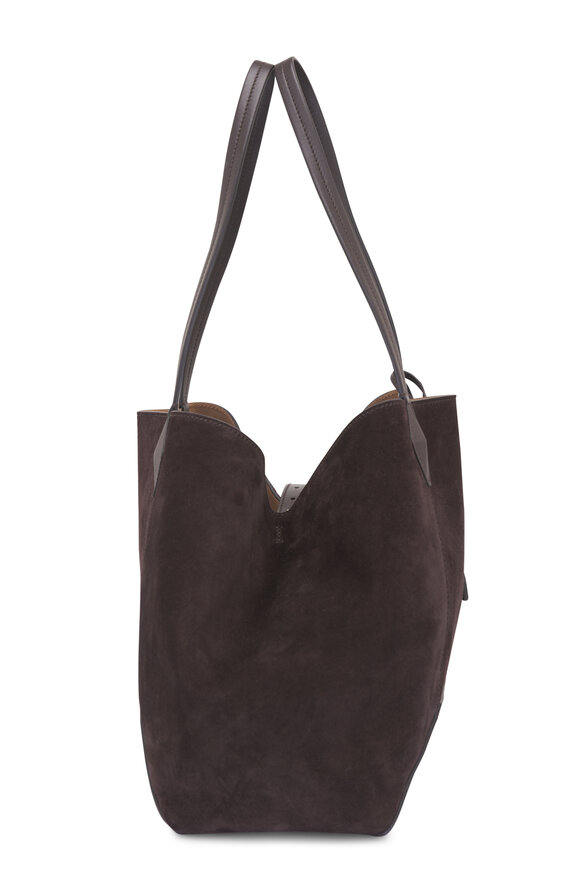 Jimmy Choo Diamond Coffee Suede Tote - view 3