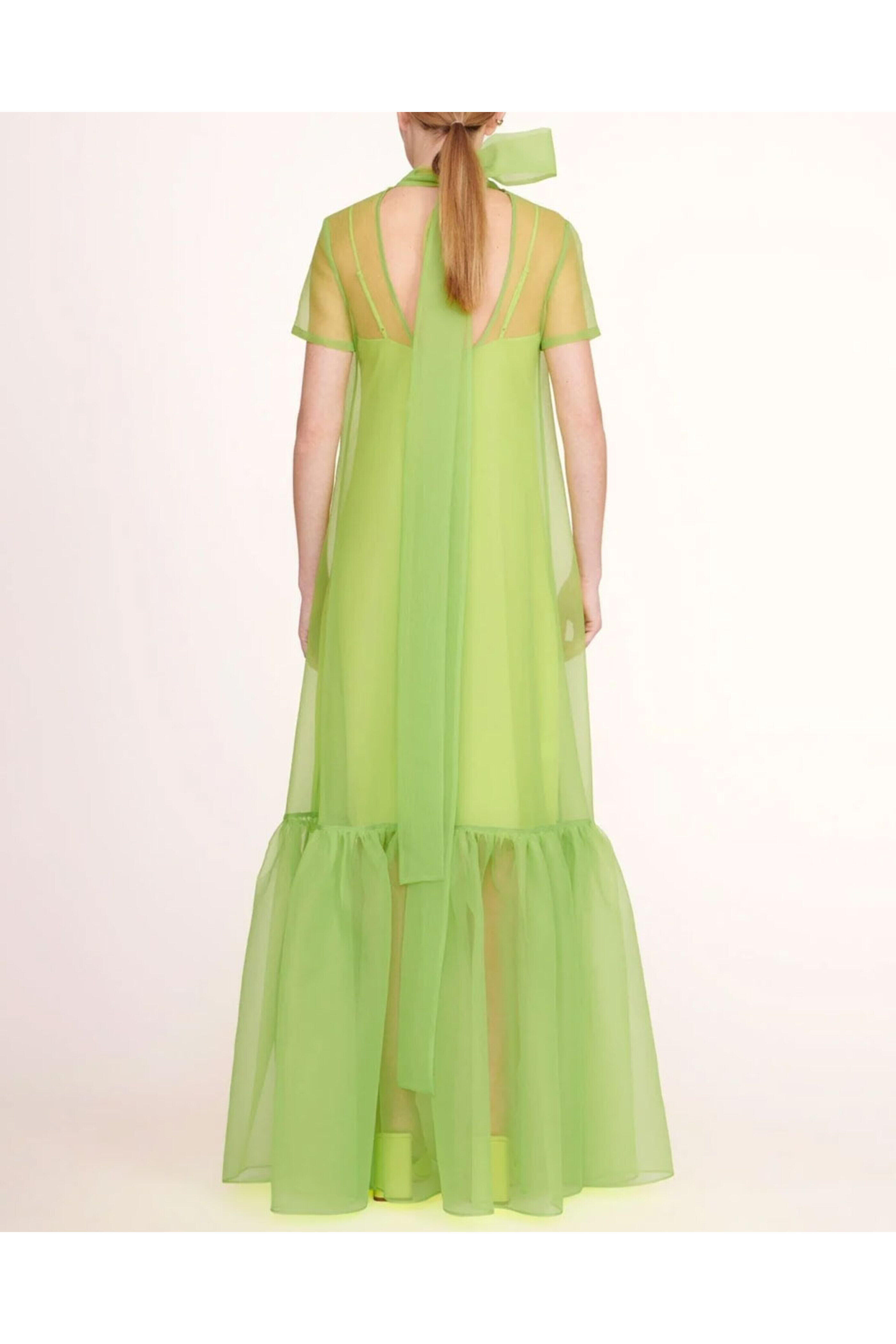green emerald velvet dress Staud Ari Mini Dress main image 0