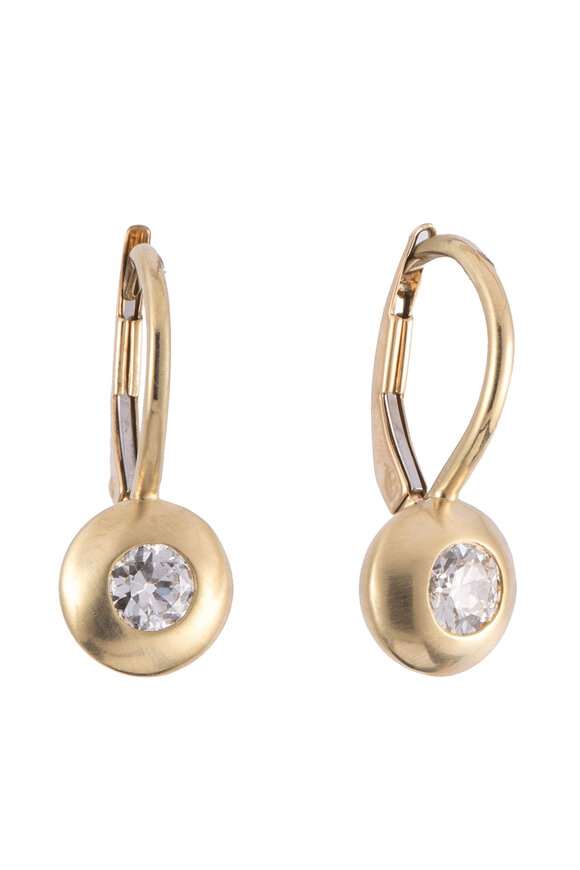 Sylva & Cie Diamond Dangle Earrings