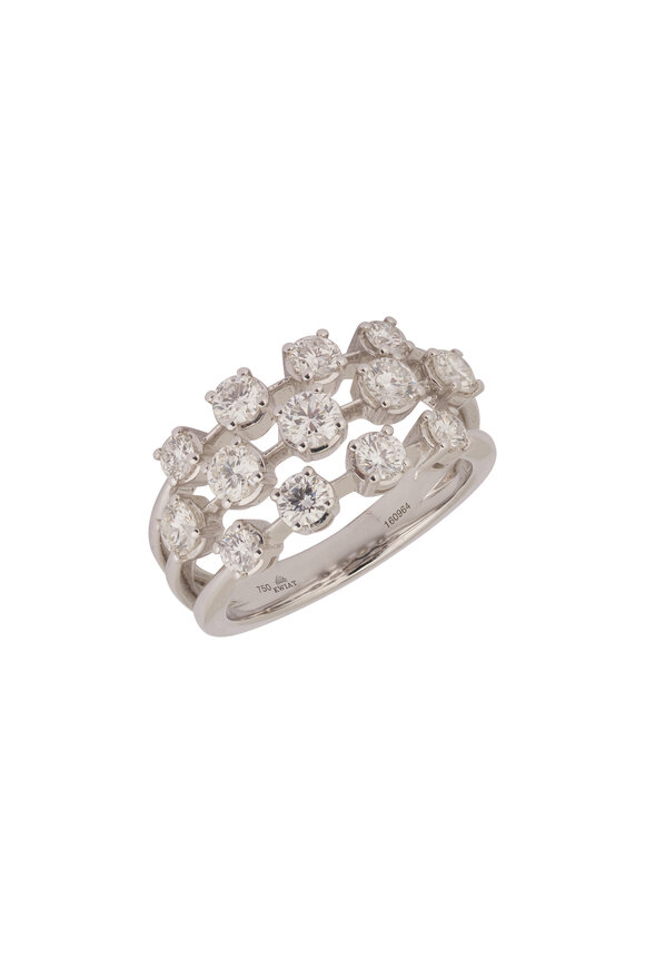 Kwiat 18k White Gold Diamond Starry Night Ring - view 1
