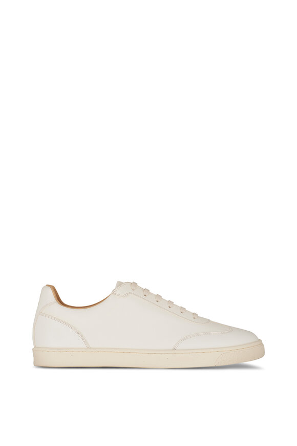 Brunello Cucinelli - White Deerskin Leather Sneaker