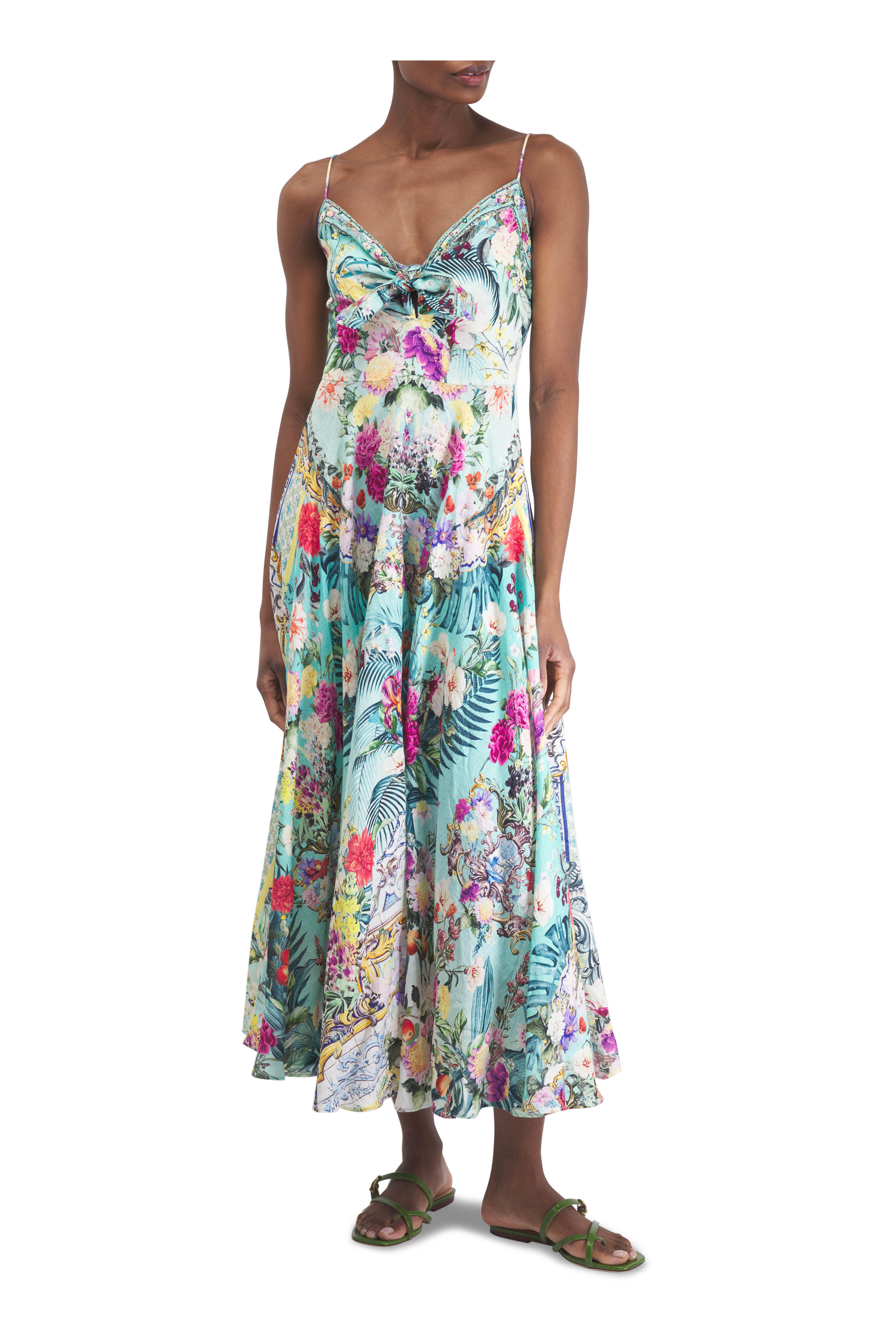 Veronica Beard - Marthe Lemongrass Leather Slide