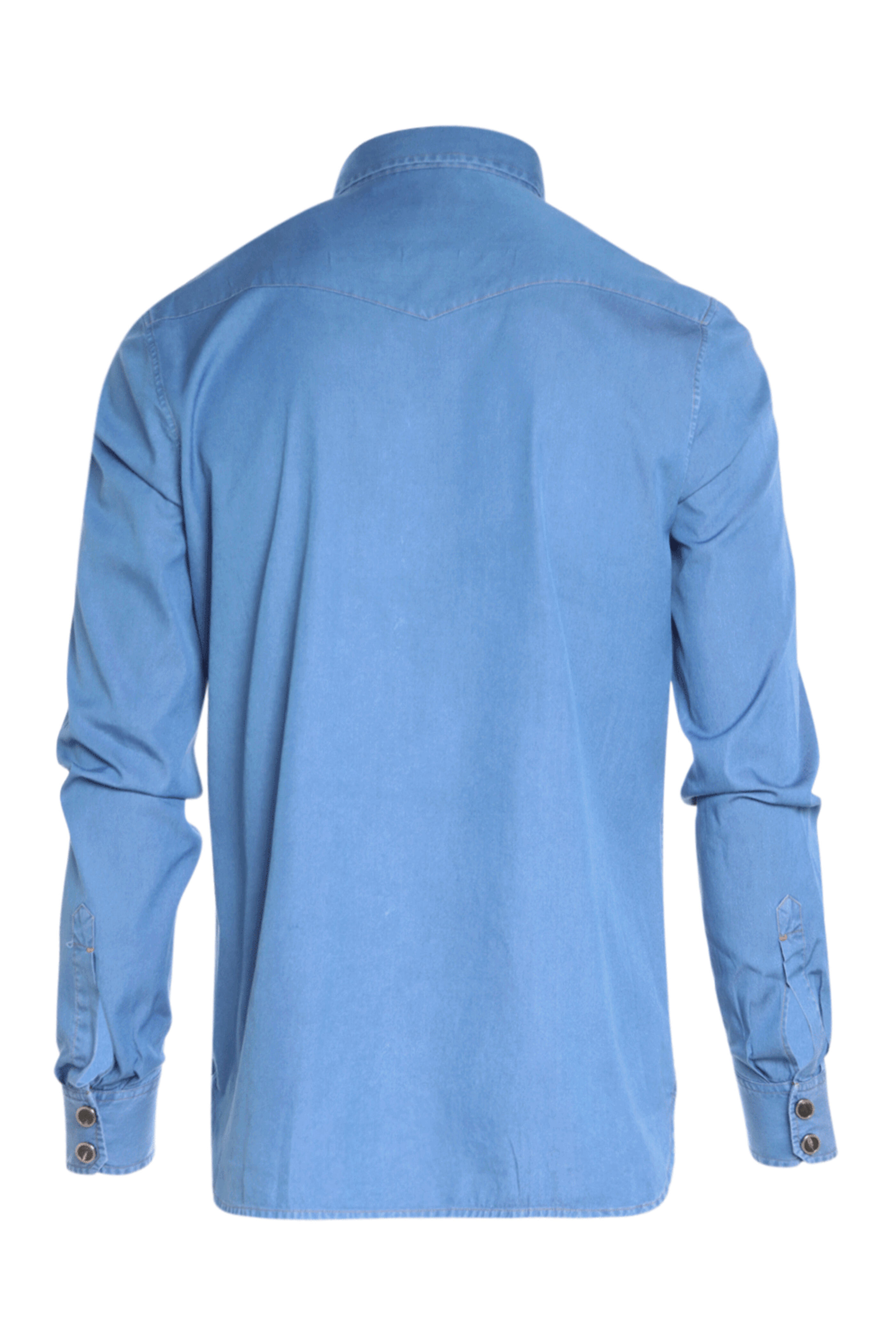 Isaia - Blue Denim Western Snap Sportshirt