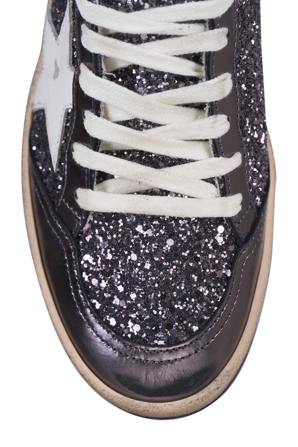 Golden Goose Ballstar Gray Glitter Low Top Sneaker - view 4