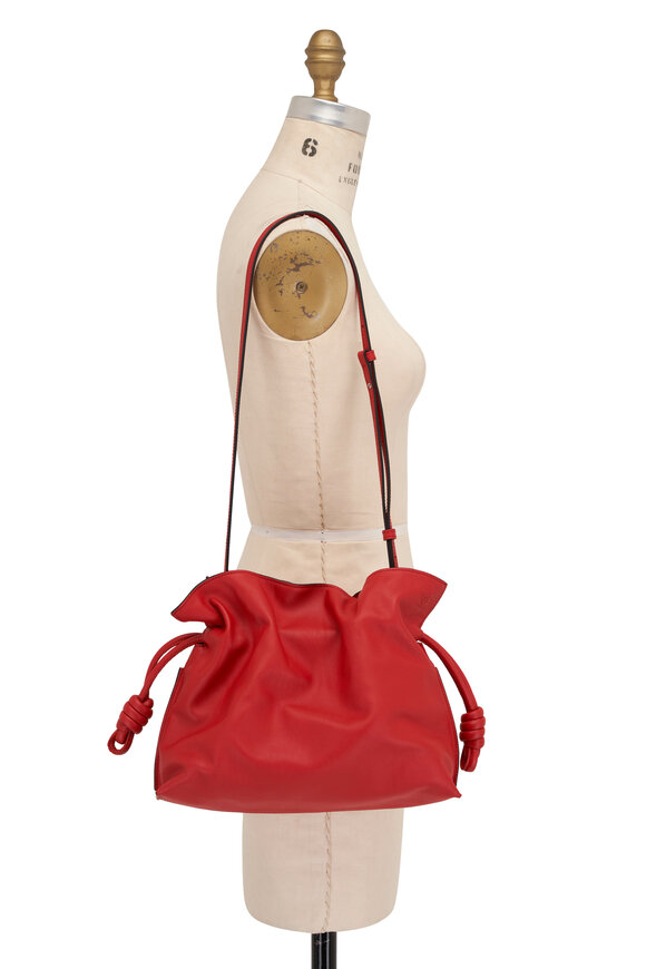 Loewe - Medium Flamenco Red Calfskin Clutch