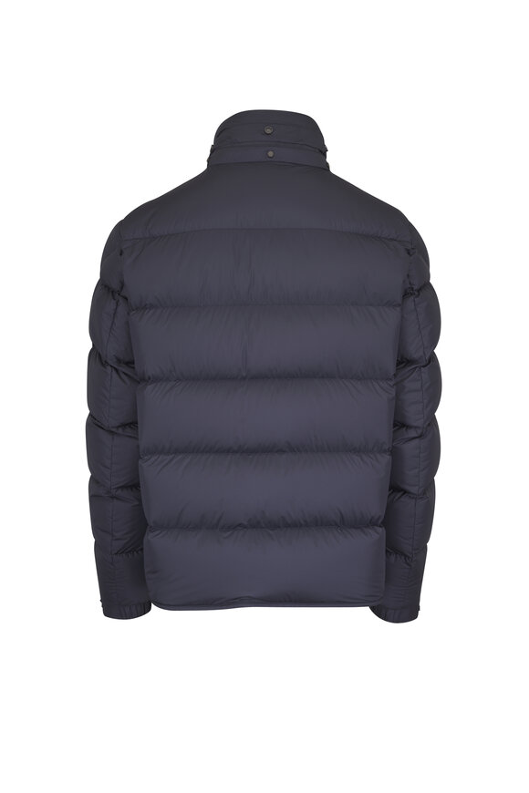 Moncler Tygid Navy Short Down Jacket - view 5