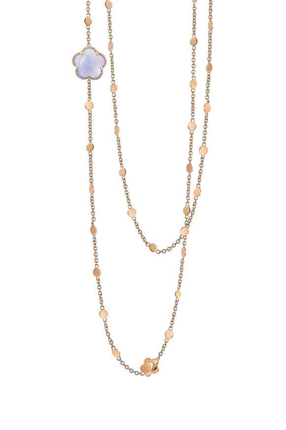 Pasquale Bruni - Rose Gold Blue Chalcedony & Diamond Necklace