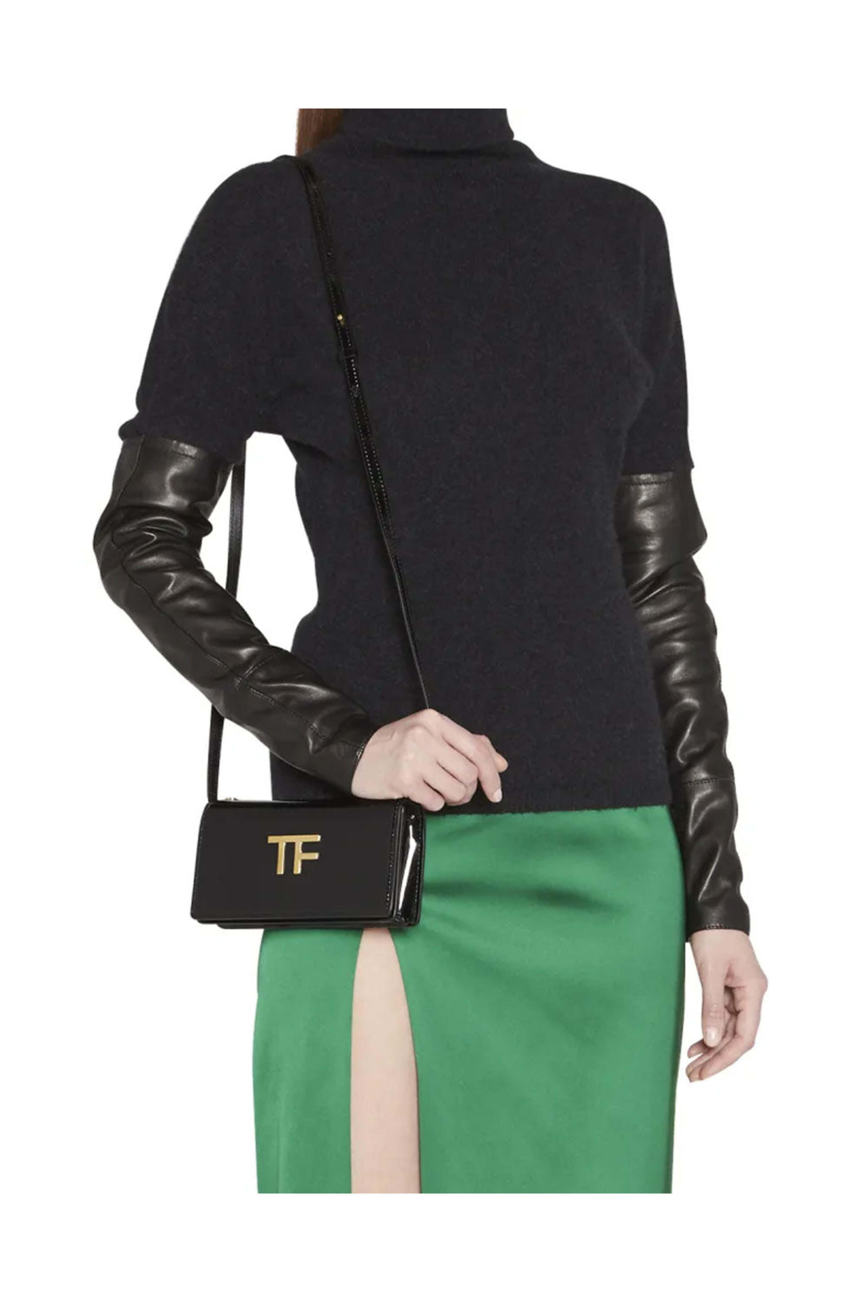 Tom Ford - Mini Patent Leather Crossbody Bag in Black