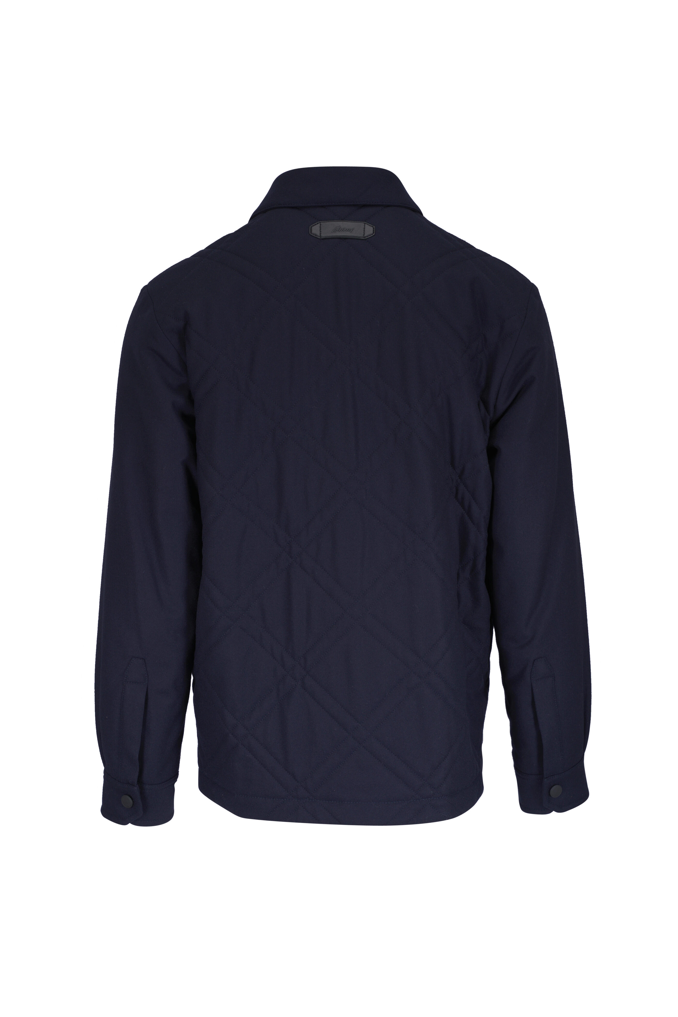 Brioni - Midnight Navy Quilted Cashmere Shacket