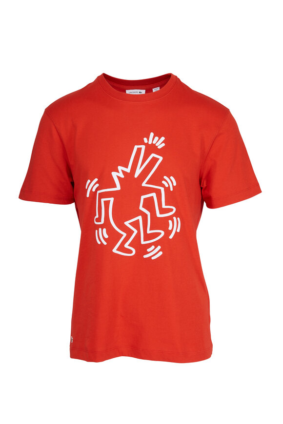 Lacoste - Keith Haring Red Printed T-Shirt