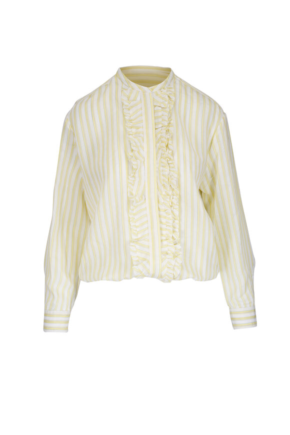 Dorothee Schumacher Cool Stripe Yellow Blouse