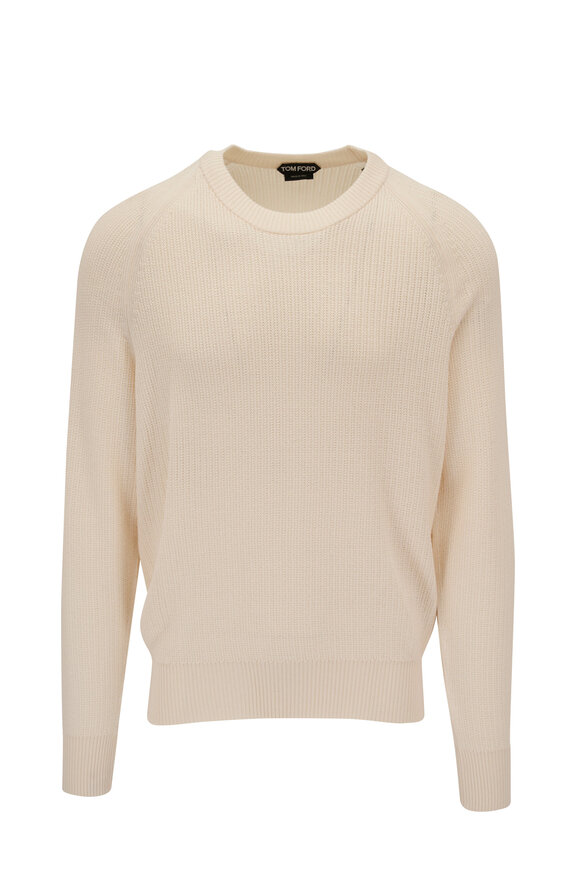 Tom Ford White Textured Crewneck Sweater 