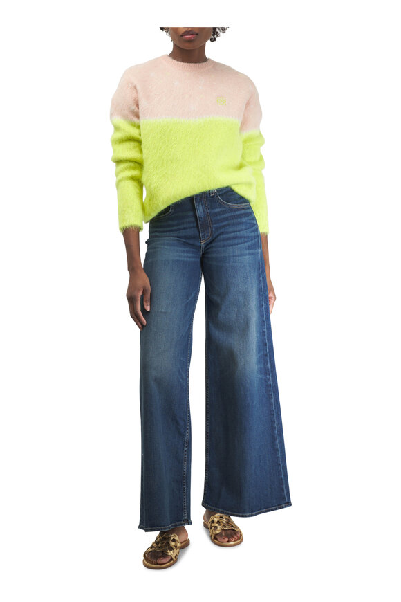 Loewe - Pink & Yellow Colorblock Mohair Sweater