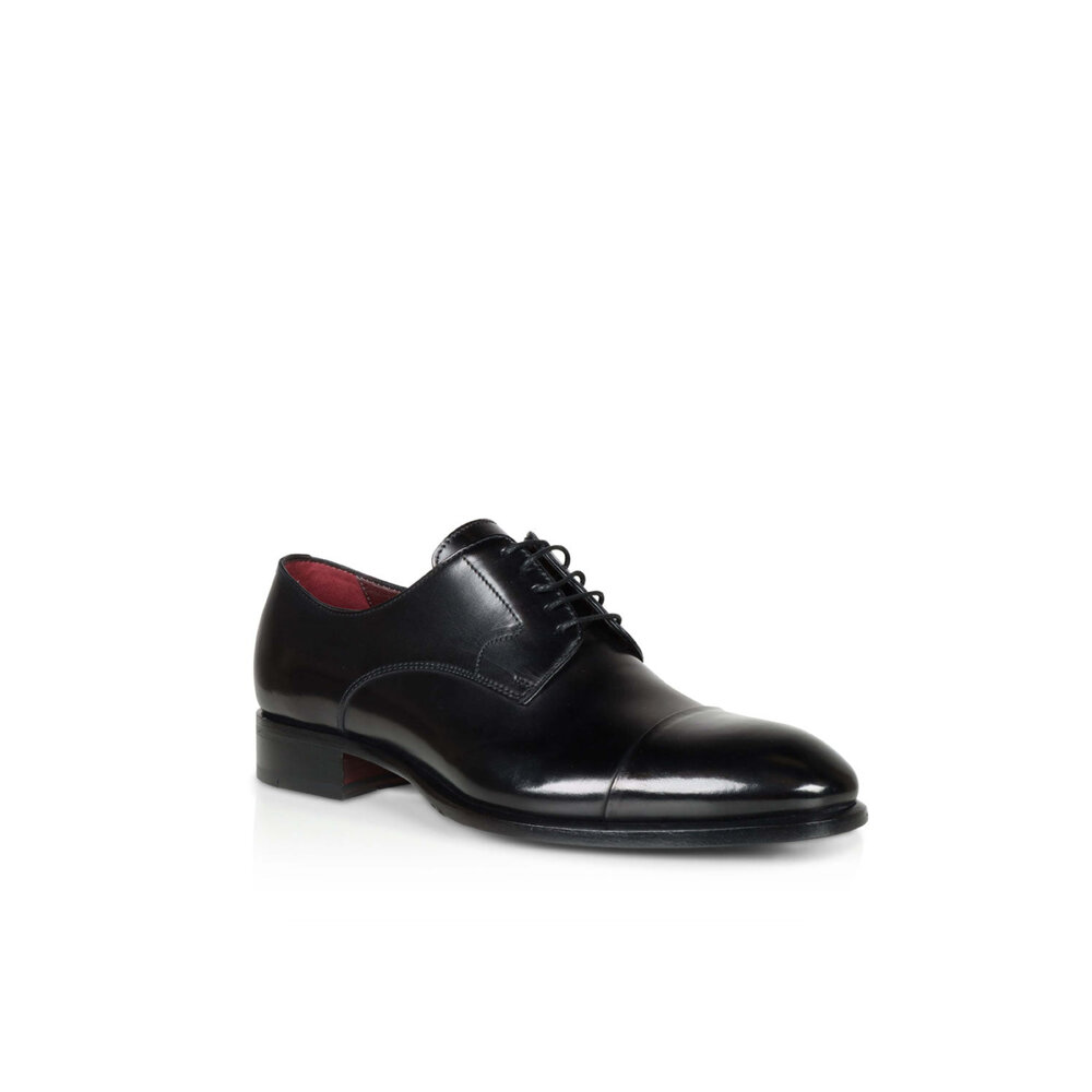 Brioni - Vitello Roma Derby in Black | Mitchell Stores display picture 1