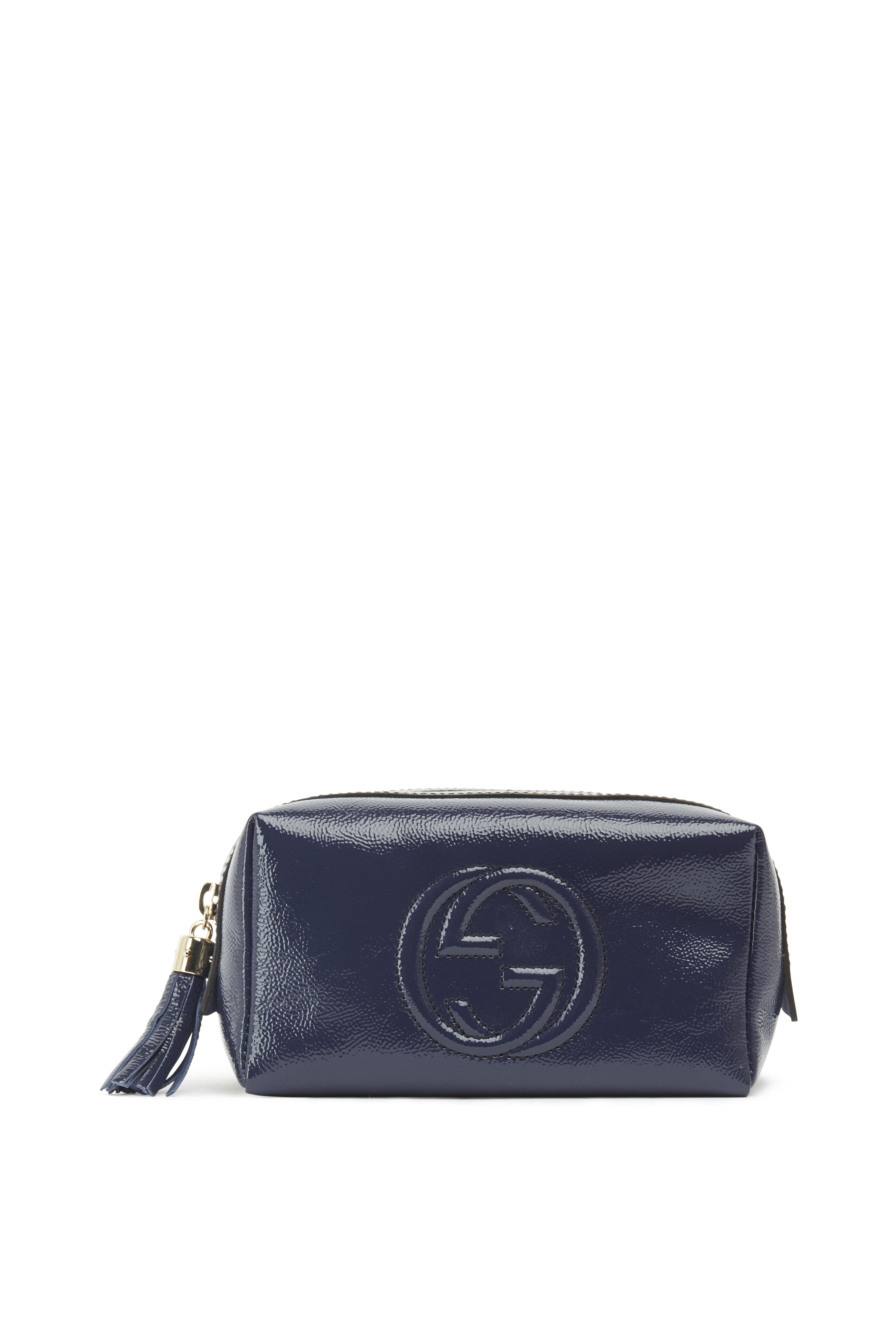 Chanel Classic vertical card holder Dark blue Patent leather ref.458105 -  Joli Closet