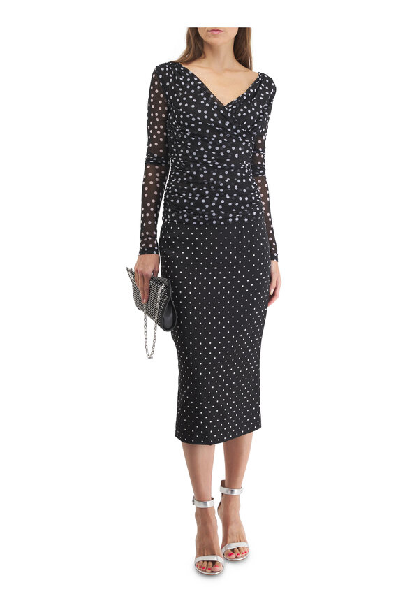 Dolce & Gabbana - Black & White Polka Dot Tulle Top 