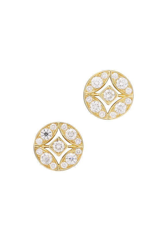 Mariani 18k Yellow Gold Diamond Stud Earring
