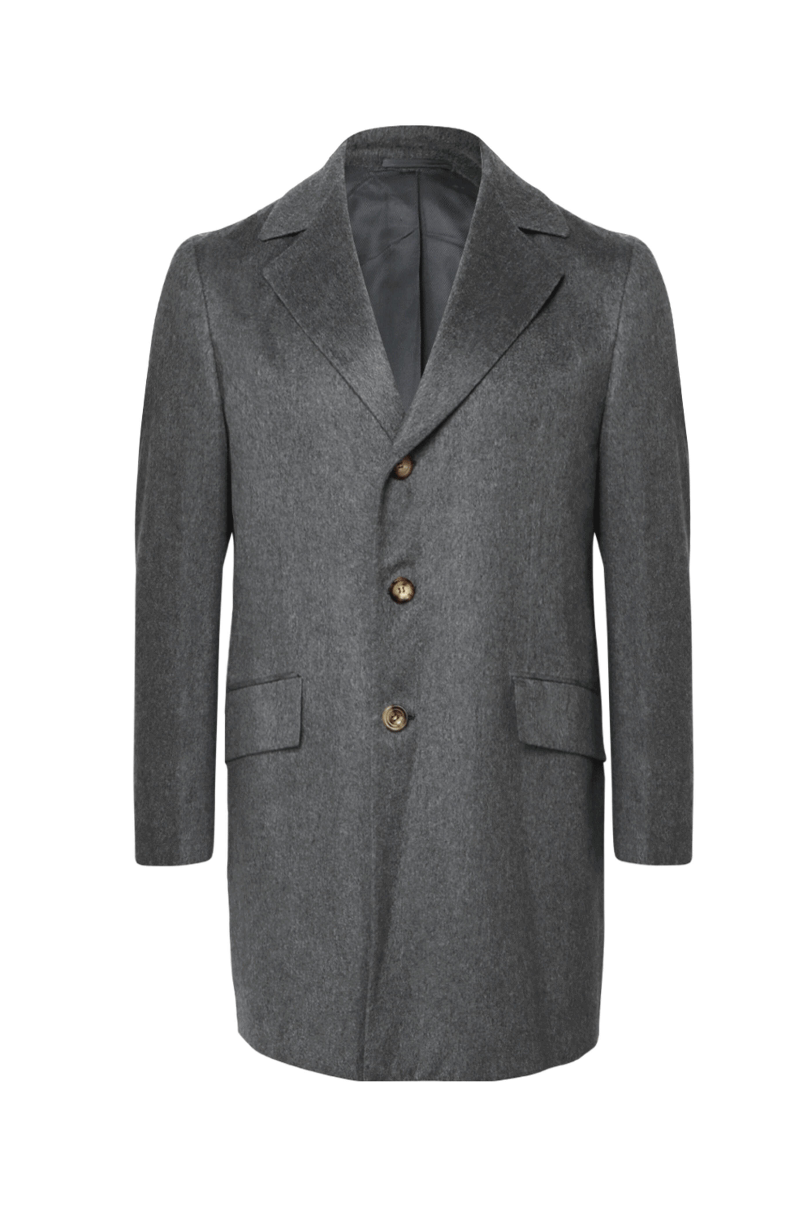 Kiton - Dark Gray Cashmere Topcoat