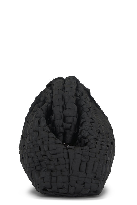 Maria La Rosa - Game Black Woven Ribbon Bag 