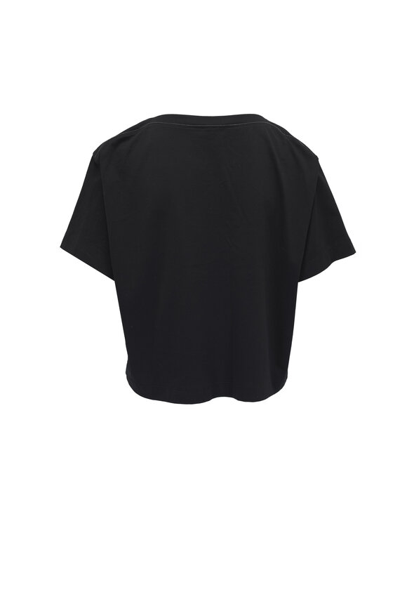 Brunello Cucinelli - Black Jersey Monili T-Shirt