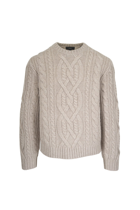 Vince Oatmeal Cable Knit Sweater - view 1