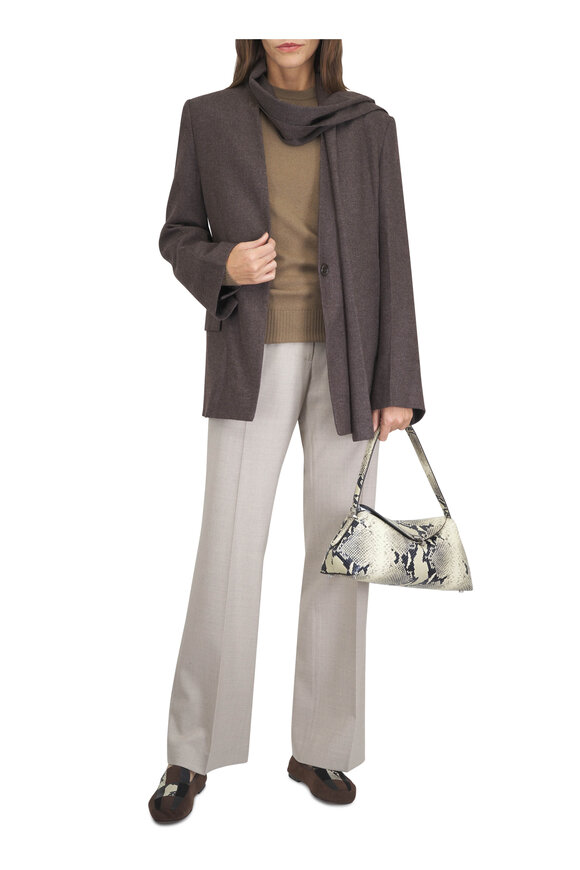 Lafayette 148 New York Greene Sandstone Stretch Wool Straight Leg Pant - view 2