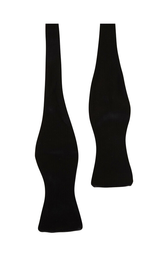 Kiton - Black Satin Bow Tie