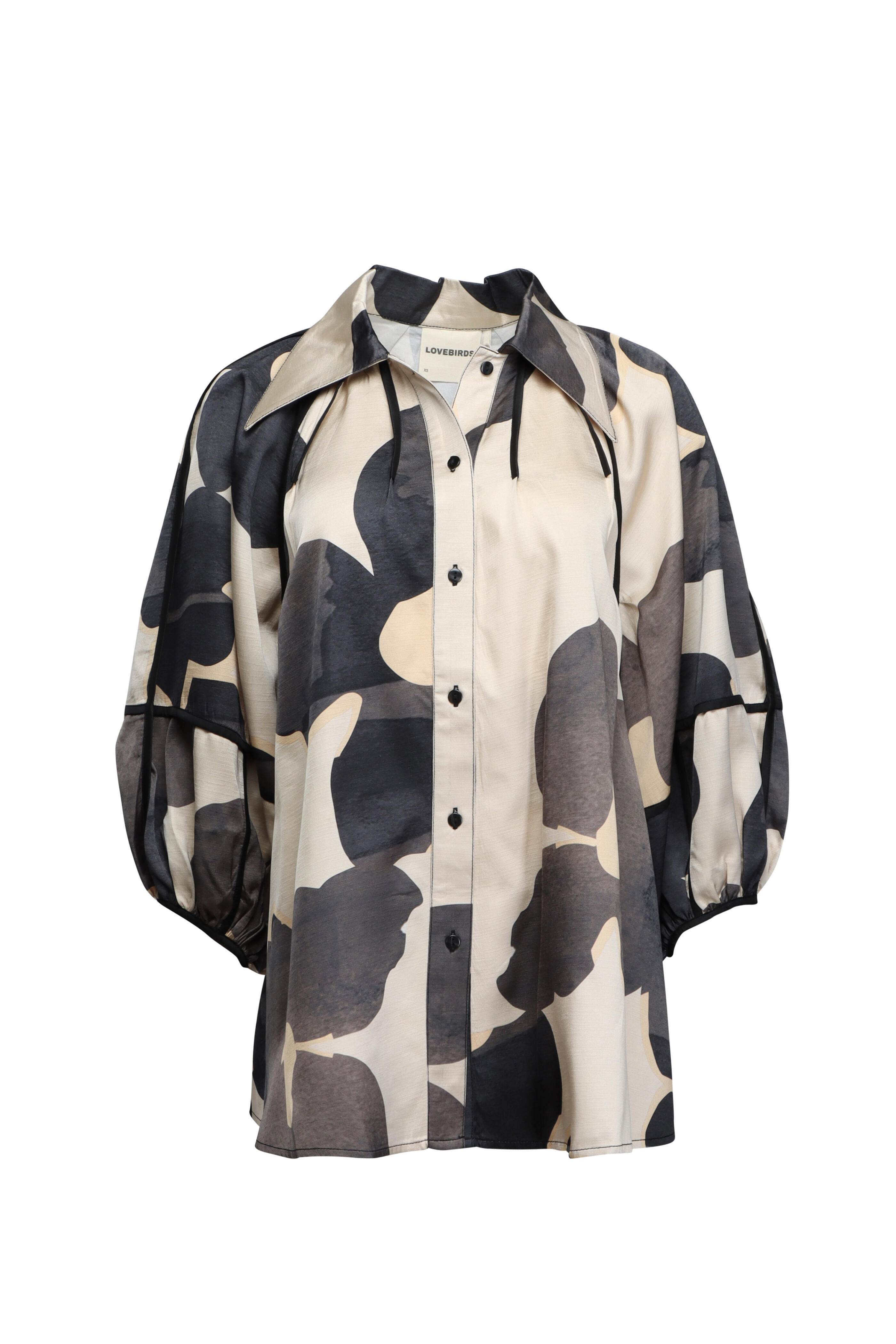 Lovebirds - Tilly Black & Beige Top