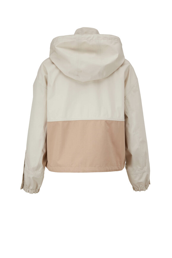 Moncler - Beige Colorblock Crop Jacket