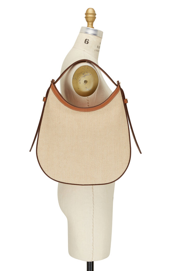 Tod's - Oboe Tan Woven & Leather Small Hobo