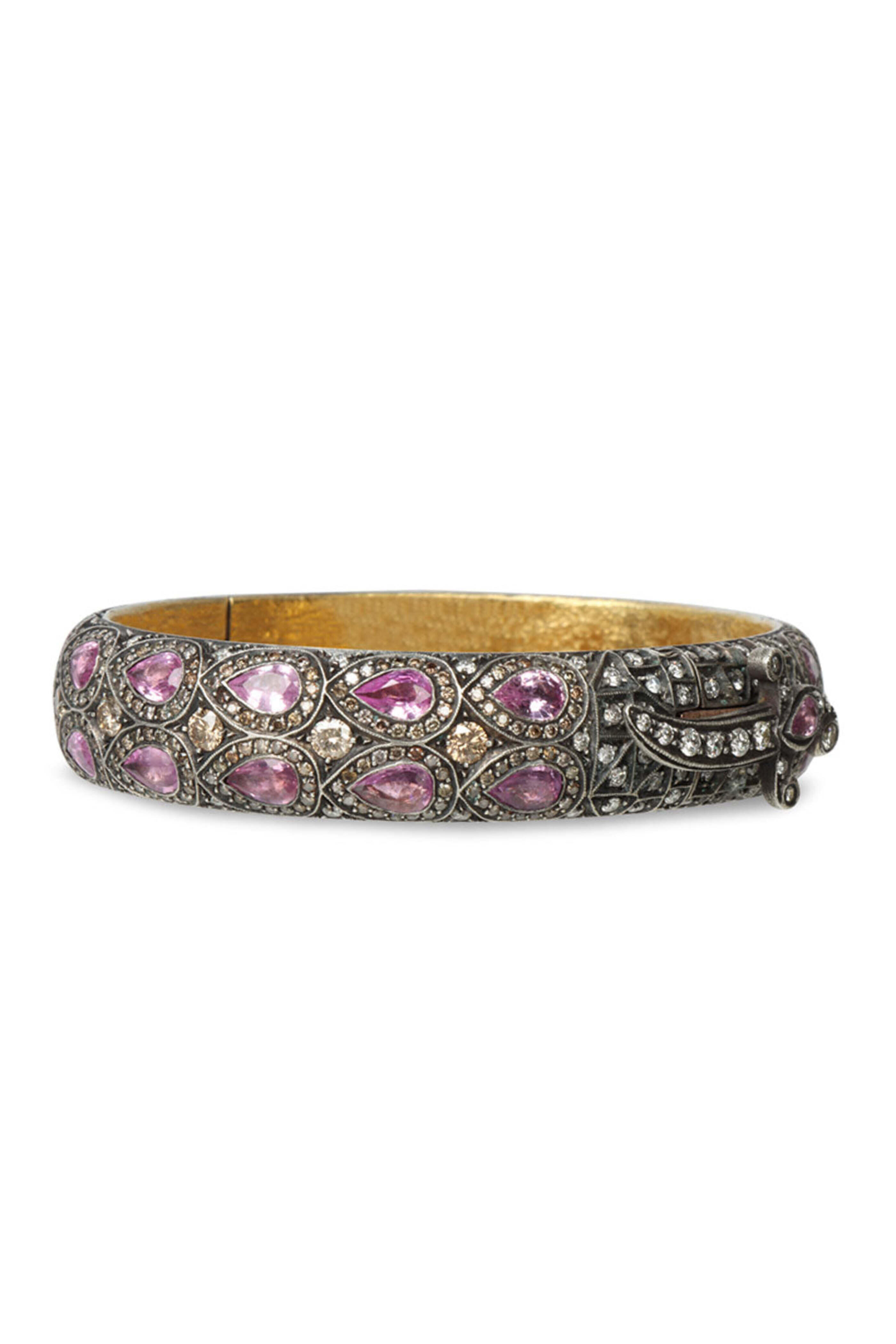 Sevan Bicakci - Pink Sapphire and Diamond Bangle Bracelet
