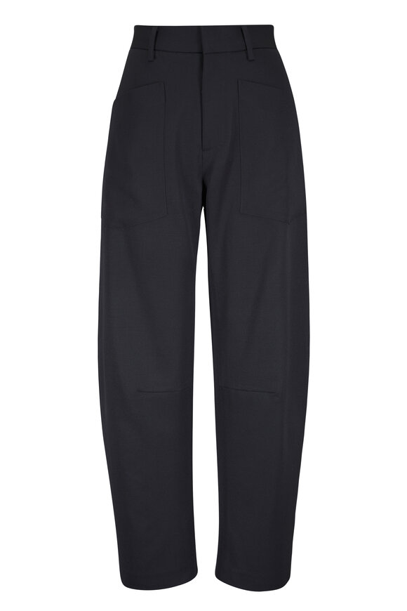 Zero + Maria Cornejo - Margot Black Wide Leg Stretch Crop Pant
