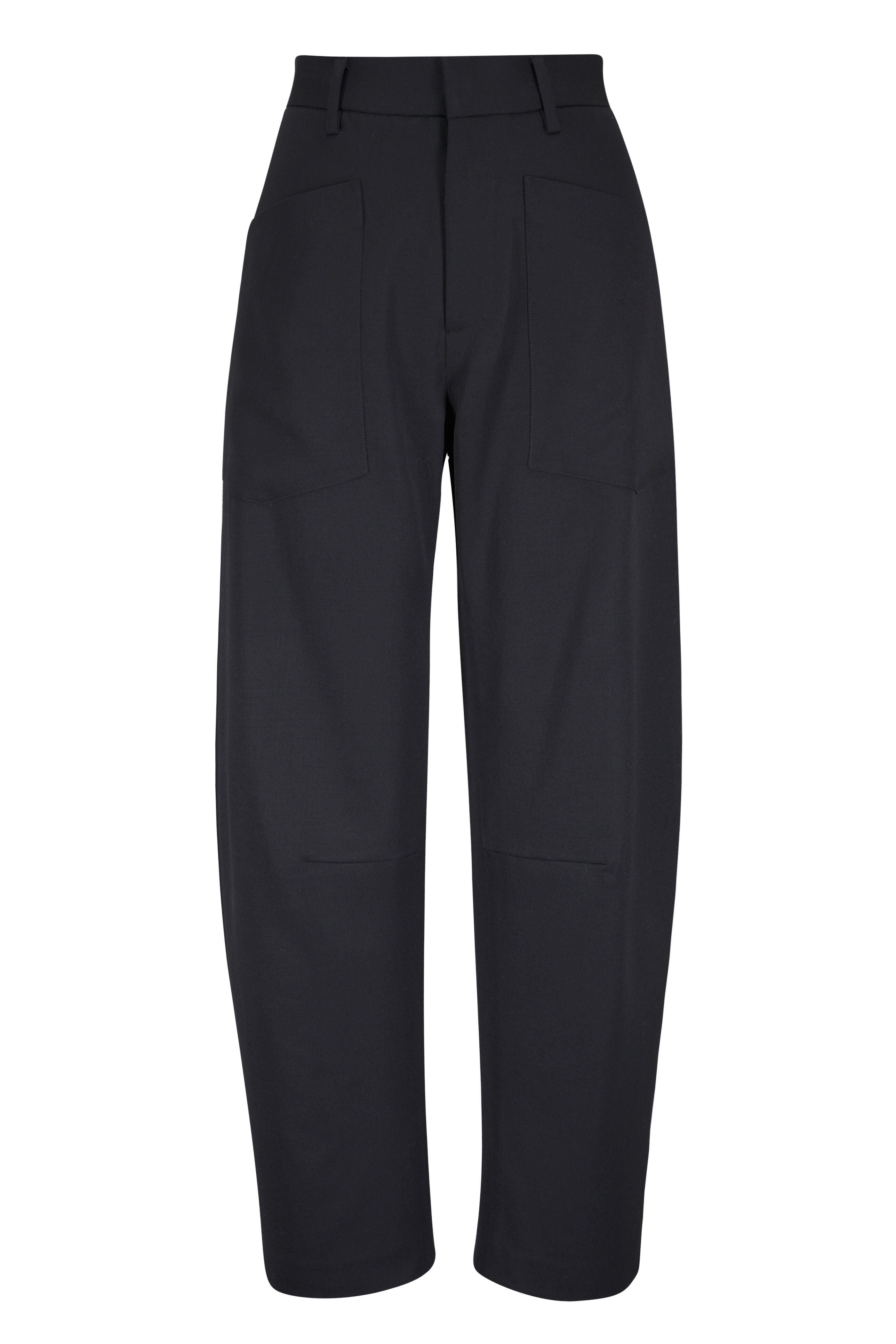 Nili Lotan - Shon Black Wool Curved Pant - view 1