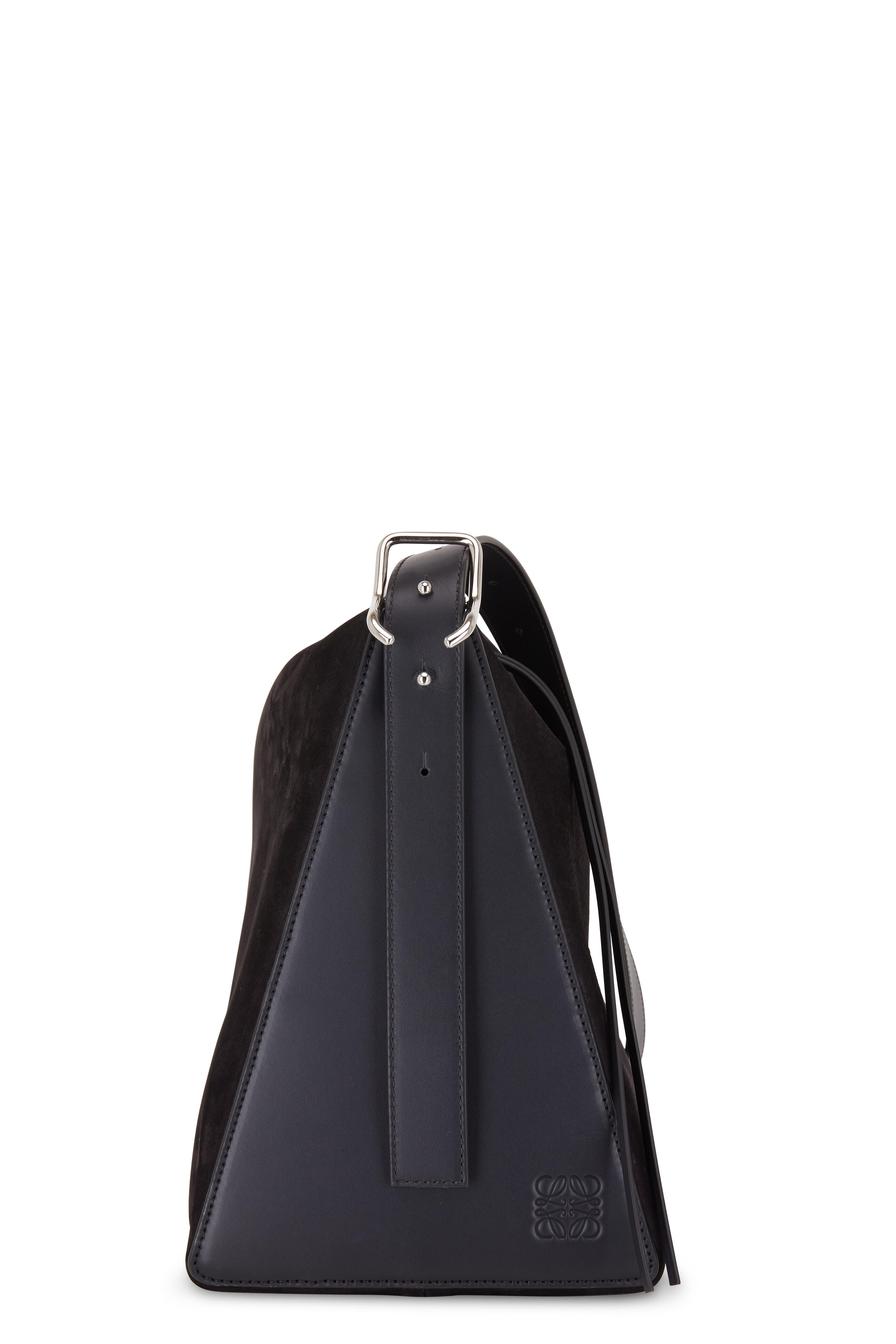 Loewe - Berlingo Black Suede Large Shoulder Bag