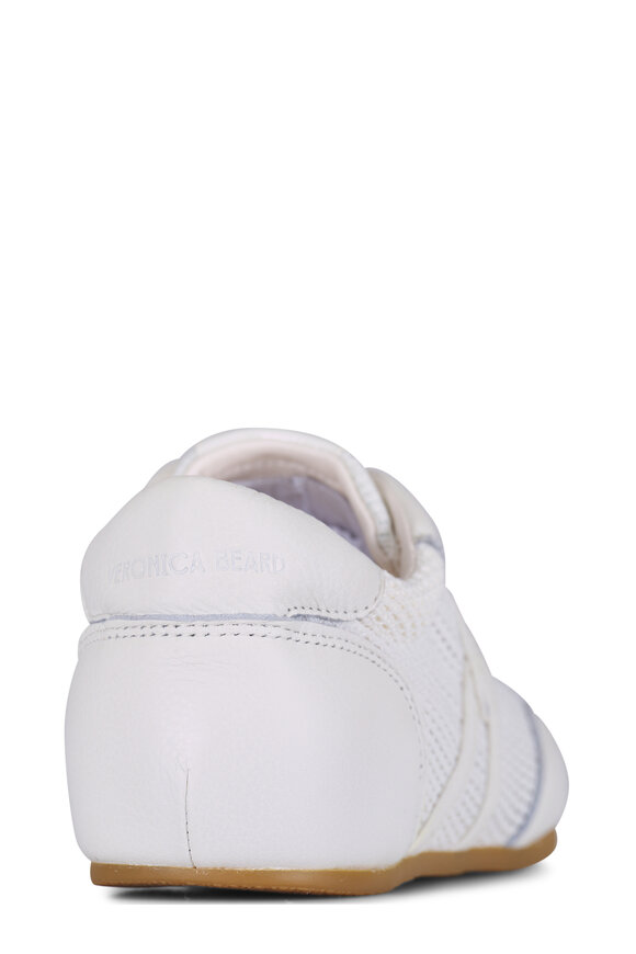 Veronica Beard Riviera White Mesh & Leather Sneaker - view 5