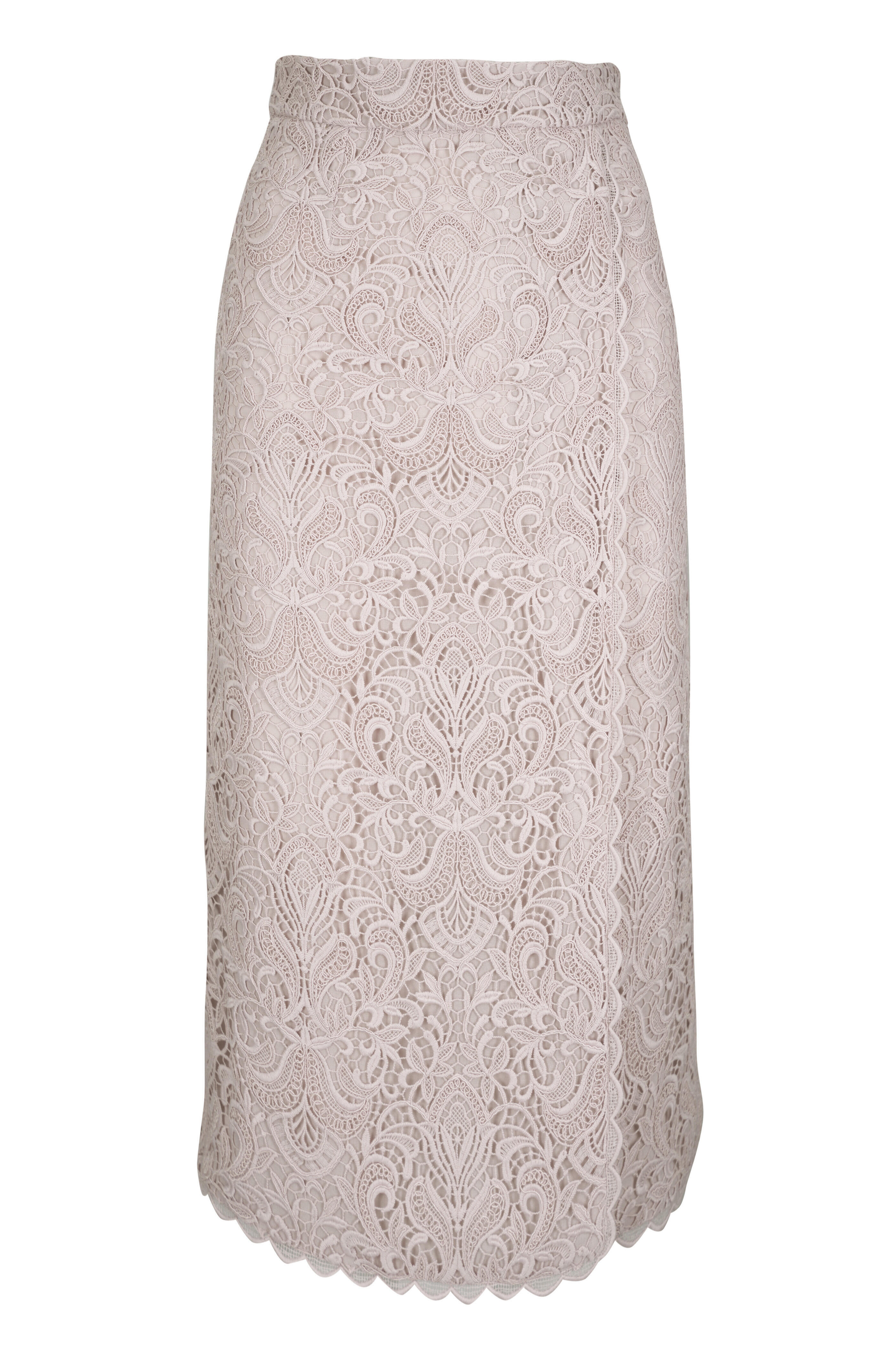 Etro - Dusty Rose Lace Midi Skirt