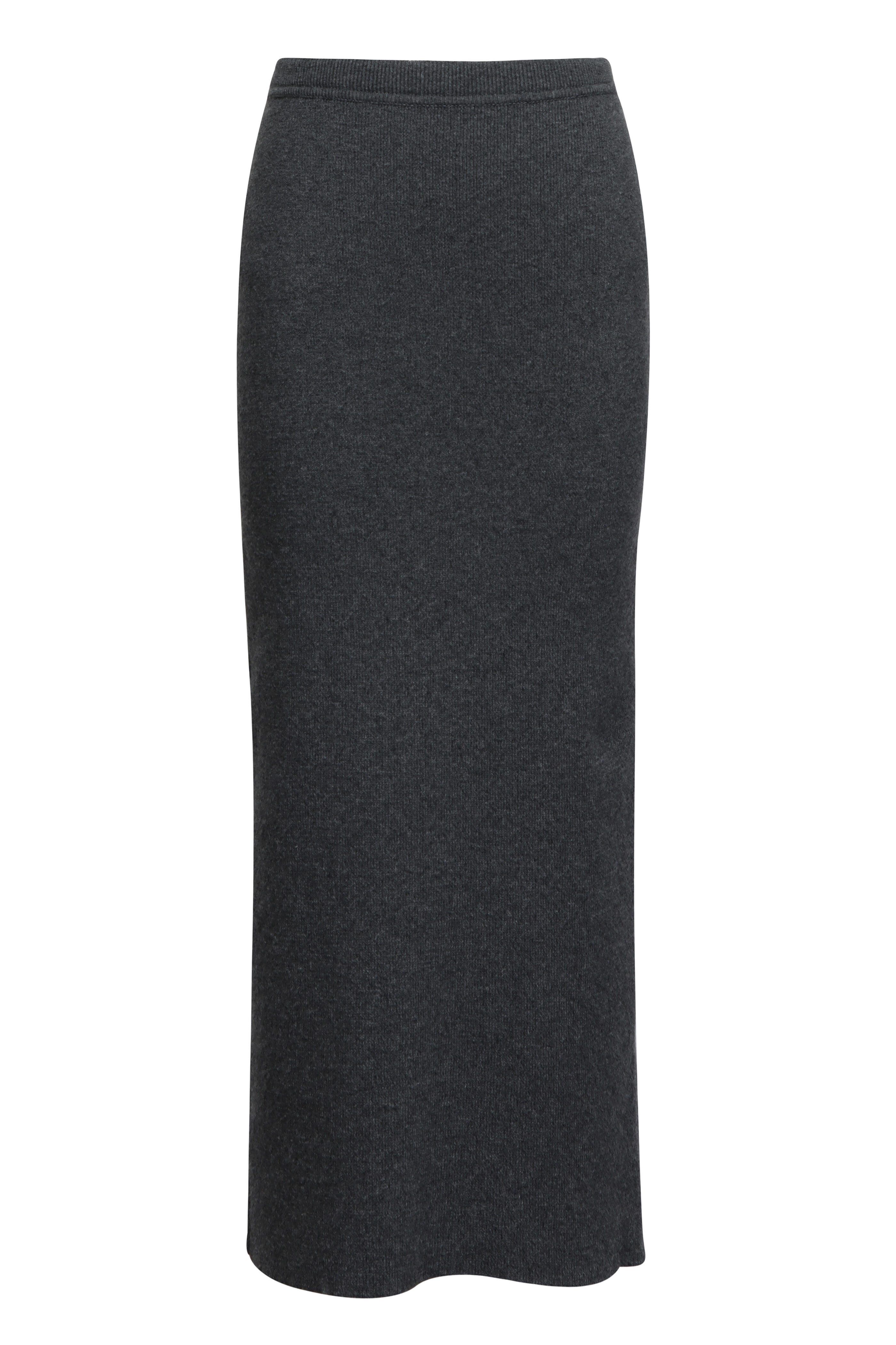 Tom Ford - Dark Grey Melange Ribbed Midi Skirt