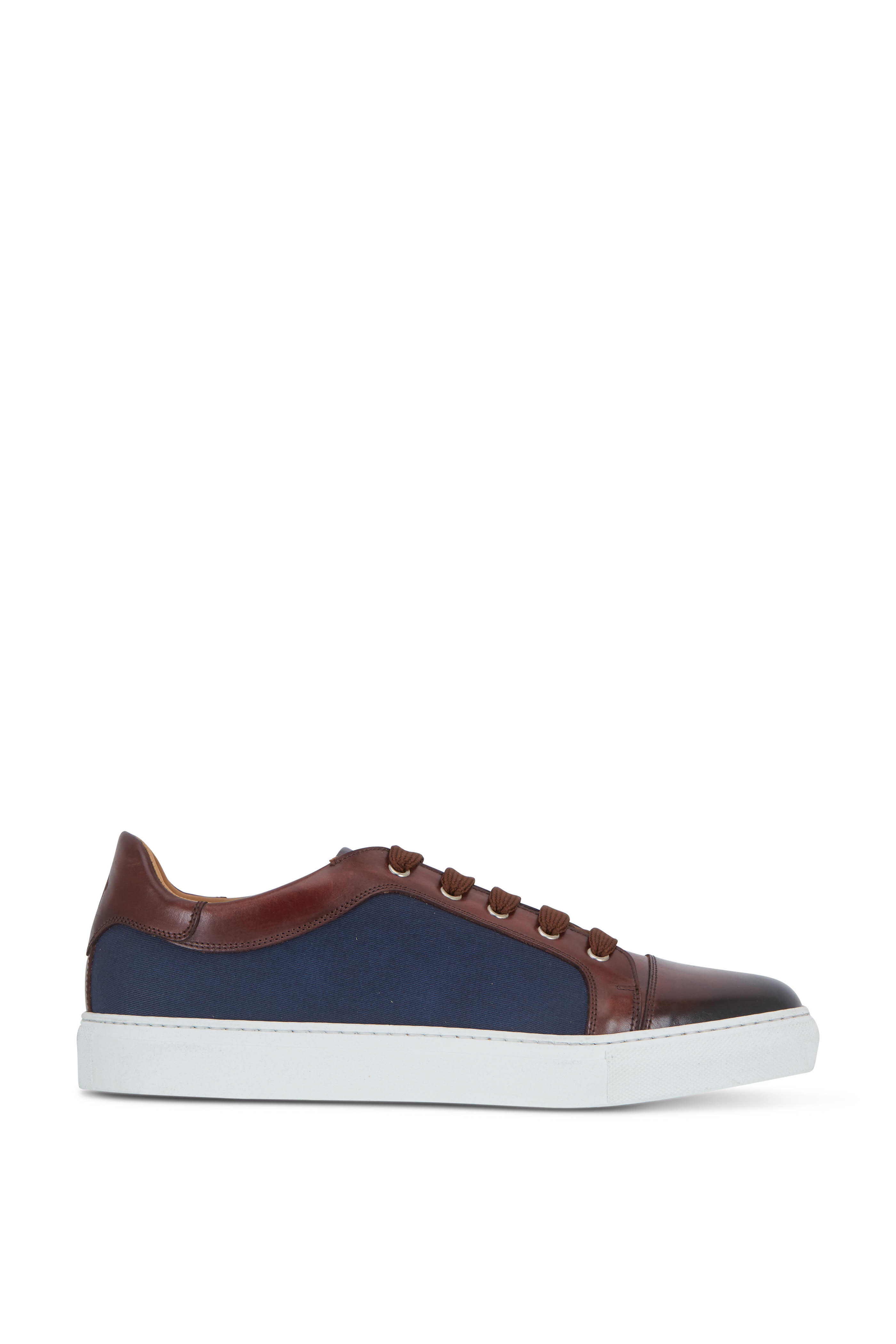 Di Bianco - Melograno & Azul Gabardine & Leather Sneaker