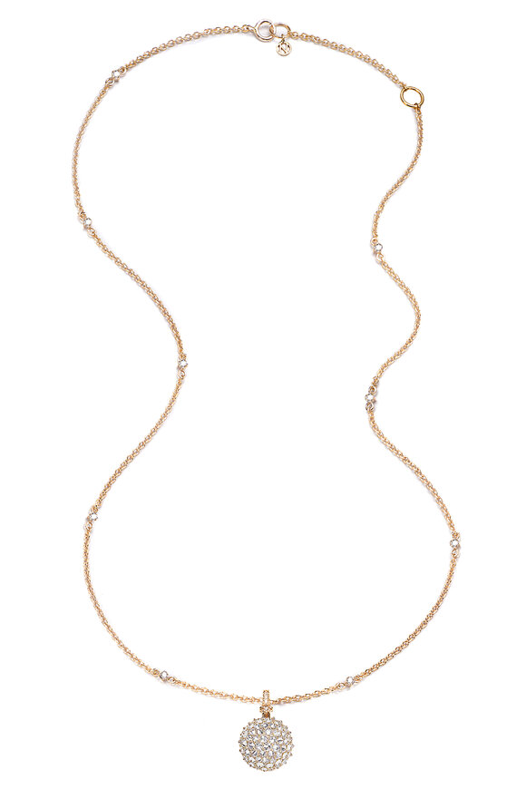 Nam Cho 18k Yellow Gold Diamond "Spike" Pendant Necklace