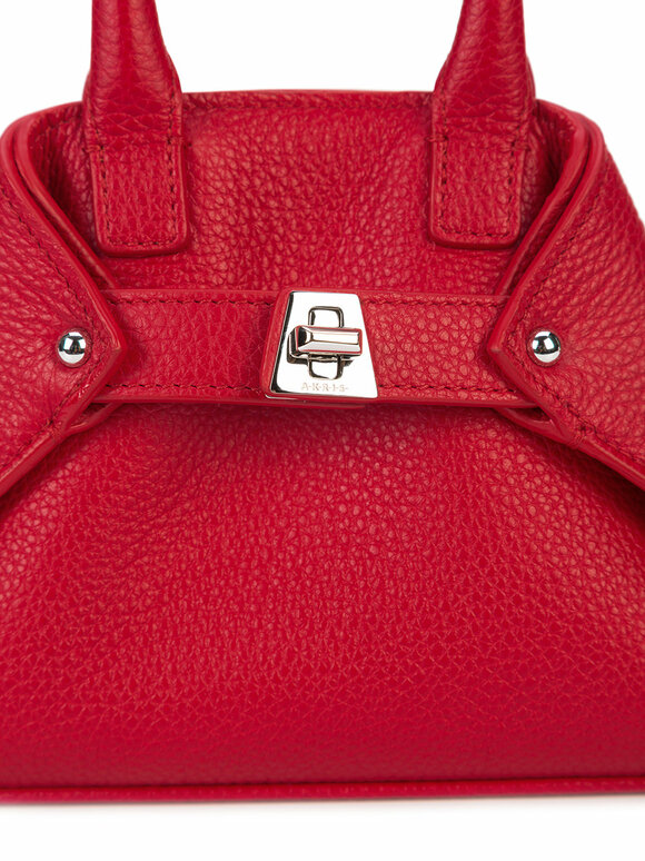 Akris - Tasche Red Leather Micro Messenger Bag