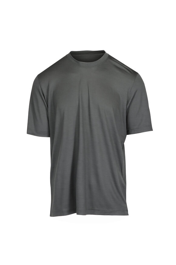 Marco Pescarolo Dark Grey Wool Jersey T-Shirt