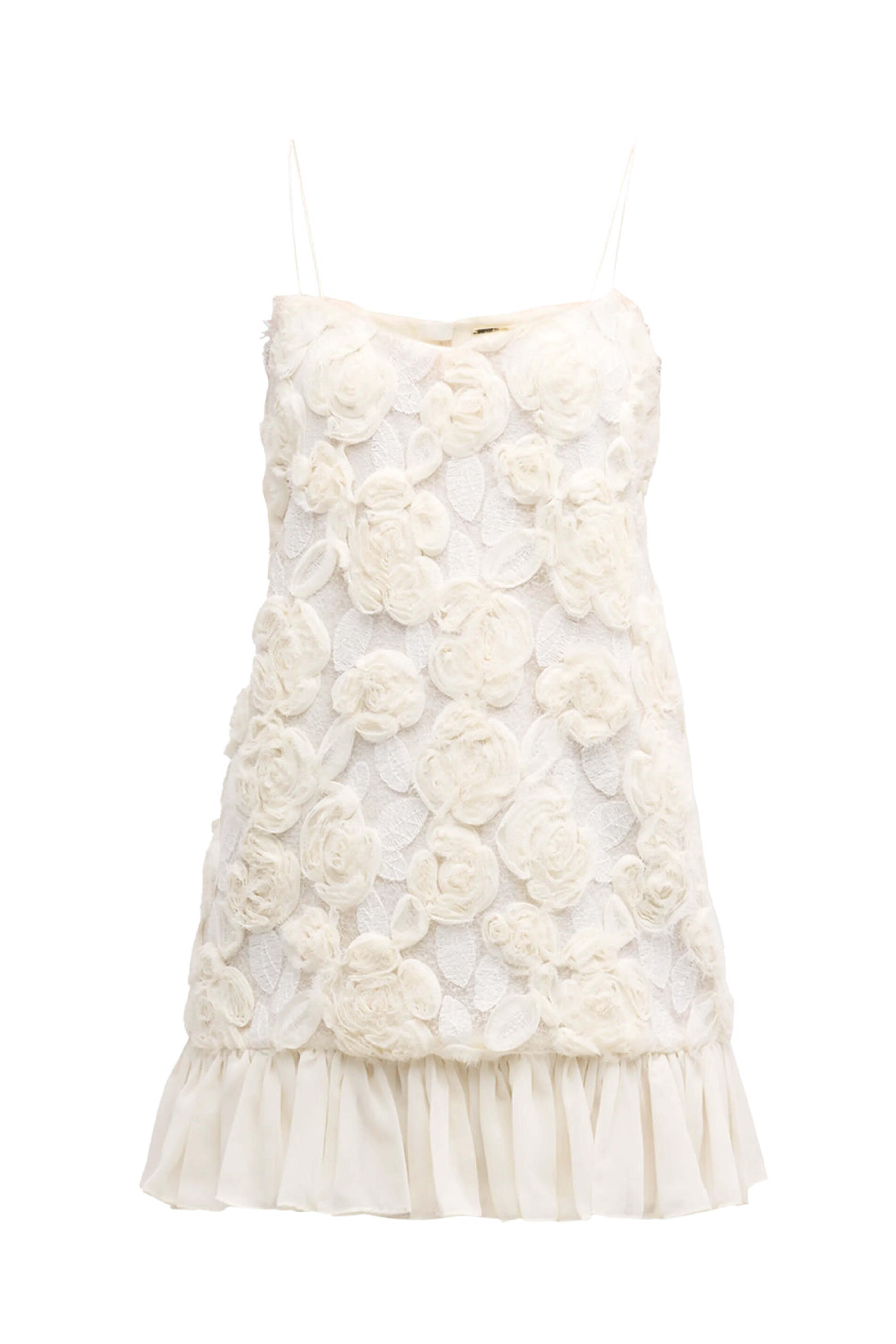 Alexis - Ivory Embroidered Blanc Dress