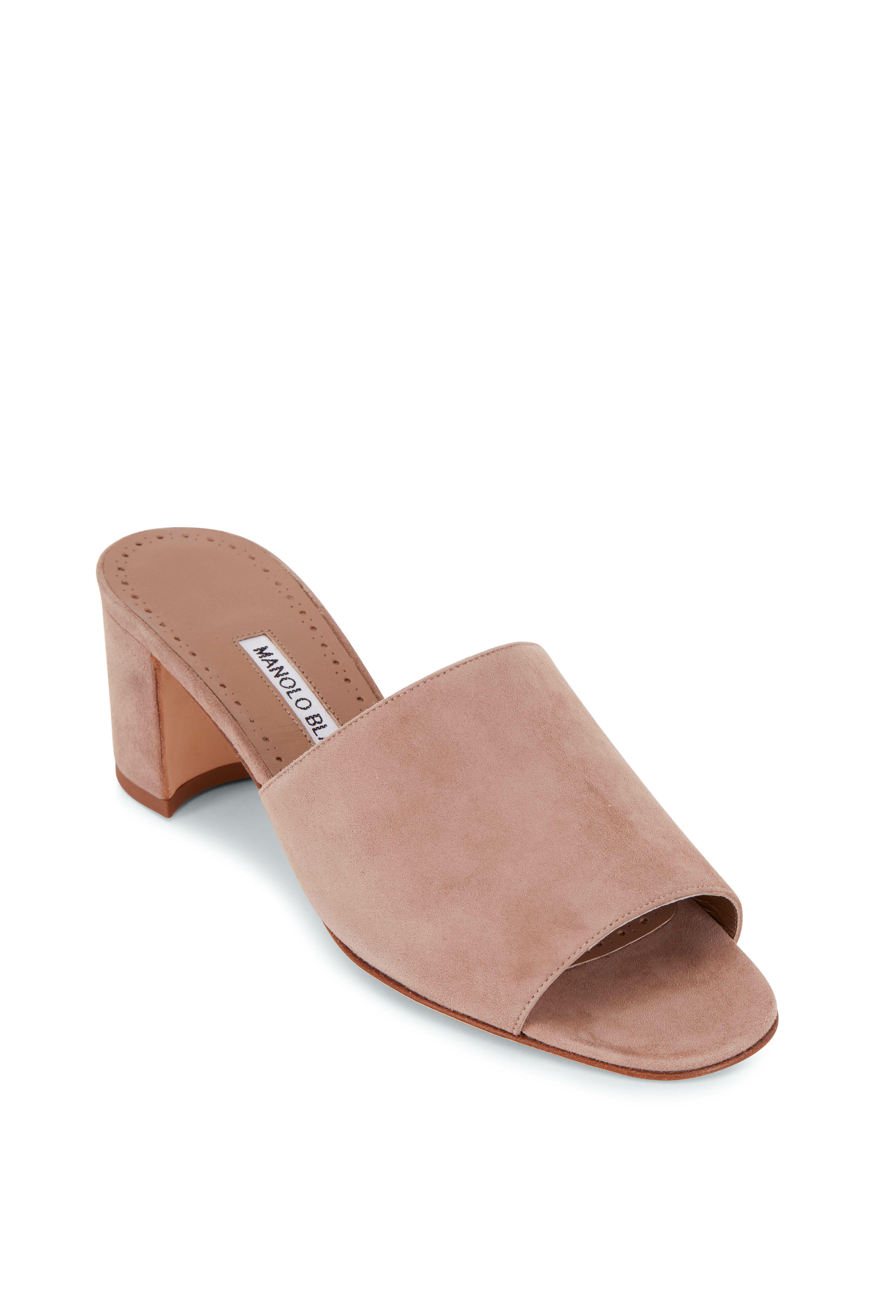 MANOLO BLAHNIK スエード ブラウン ミュール MANOLO BLAHNIK スエード ブラウン ミュール